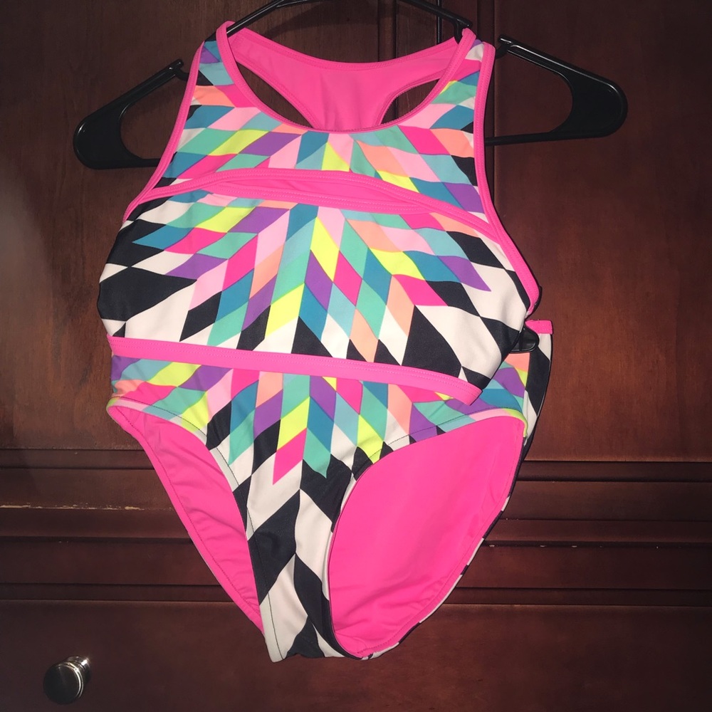 Printed two-piece bathing suit